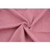 7-mi dílná sada - mušelín premium - zlaté tečky - babypink