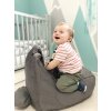 Sedací vak zajda semiš - šedá