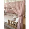 Nebesa/Baldachýn na domečkovou postýlku - růžový