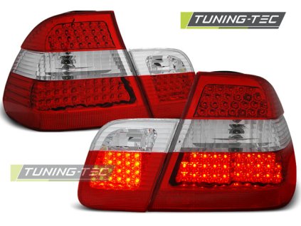 tt zadni svetla led bmw e46 01 05 sedan cervena chrom