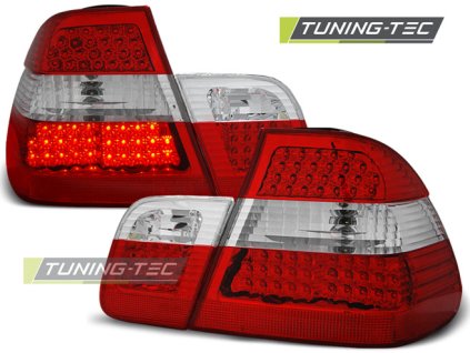 tt zadni svetla led bmw e46 98 01 sedan cervena chrom