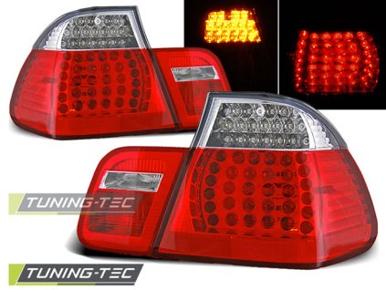 tt zadni svetla led bmw e46 sedan 02 04 cervena chrom