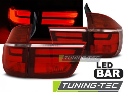 11176 zadni svetla led lightbar bmw x5 e70 07 10 cervena