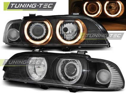 tt predni svetla angel eyes bmw e39 d2s xenon 95 03 cerna
