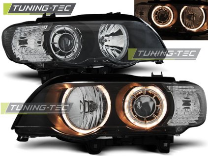 tt predni svetla angel eyes bmw e53 cerne xenon 00 03