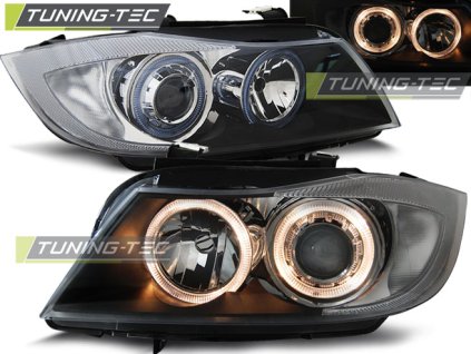 tt predni svetla angel eyes bmw e90 cerna