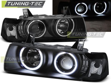 tt predni svetla angel eyes ccfl limo tour bmw e36 cerna
