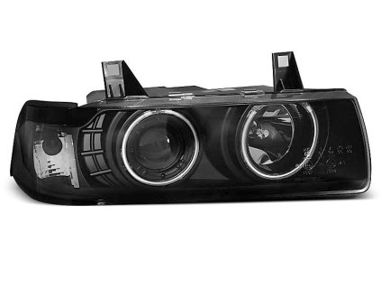 Přední světla angel eyes CCFL sedan/Tour BMW E36 černá