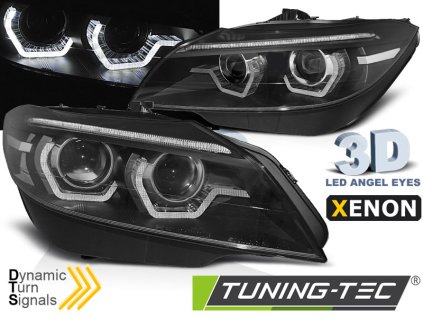 tt predni svetla s led dynamickym blinkrem 3d led angel eyes drl bmw z4 e89 09 13 xenon afs cerna