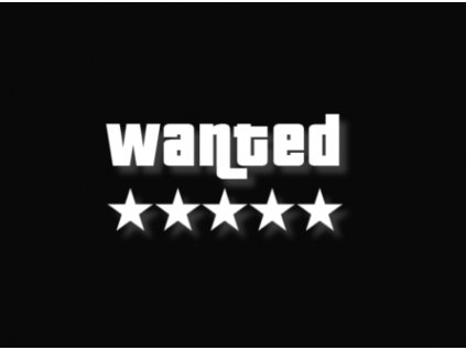 wanted gta samolepka