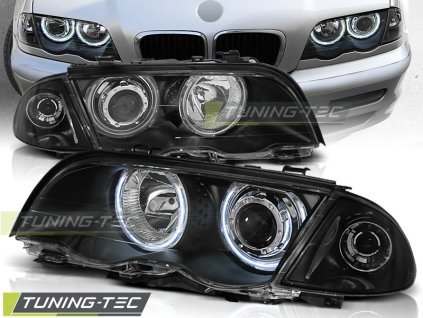 tt predni svetla angel eyes ccfl bmw e46 limo touring cerne 98 01