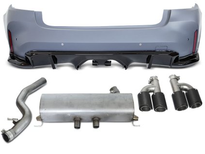 zadni naraznik s vyfukem pro bmw g20 19 v g80 m performance style pdc