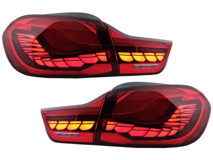 Zadní světla OLED BMW 4 F32 F33 F36 M4 F82 F83 (2013-03.2019) červená s dynamickými blinkry