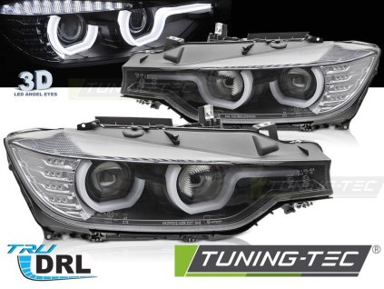 tt predni svetla s u type led pro bmw f30 f31 2011 2015 cerna