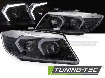 tt predni svetla s led pro bmw e90 e91 2005 2008 cerna