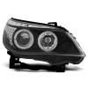 Přední světla angel eyes s LED BMW E60/E61 03-07 LED blinkr černá