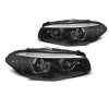 Přední světla s LED dynamickým blinkrem, 3D LED Angel Eyes DRL BMW 5 F10/F11 xenon 10-15 černá