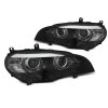 Přední světla s dual LED projektorem, 3D LED Angel Eyes DRL BMW X5 E70 xenon 03-13 černá