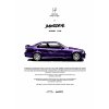 BMW M3 E36 Techno Violet - obraz na zeď, poster A3 (Rám S rámem)