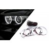BMW E46 compact, X3 E83 - LED Angel Eyes kroužky UHP Cotton Mléčné 104mm 131mm