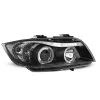 Přední světla angel eyes BMW E90/E91 05-08 černá
