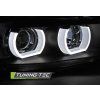 tt 9360 predni svetla 3d led angel eyes bmw e90 e91 05 08 cerna