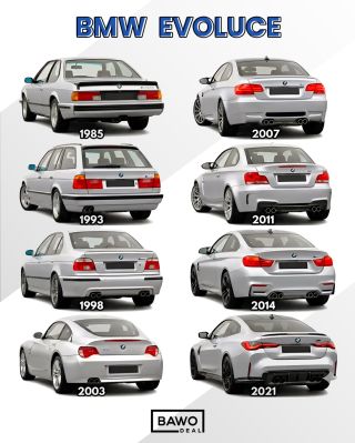 BMW evoluce zadních partií 🍑 Nejde o jednu konkrétní řadu. Jde o to, jak se měnil design zadku BMW napříč dekádami. Od...