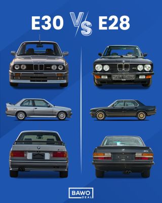 E30 nebo E28? 🤔 Dvě legendy z 80. let. Jedna otázka: kterou bys vzal do garáže ty? 👇 #bmw #bawodealcz #bmwmpower #bmwe28...