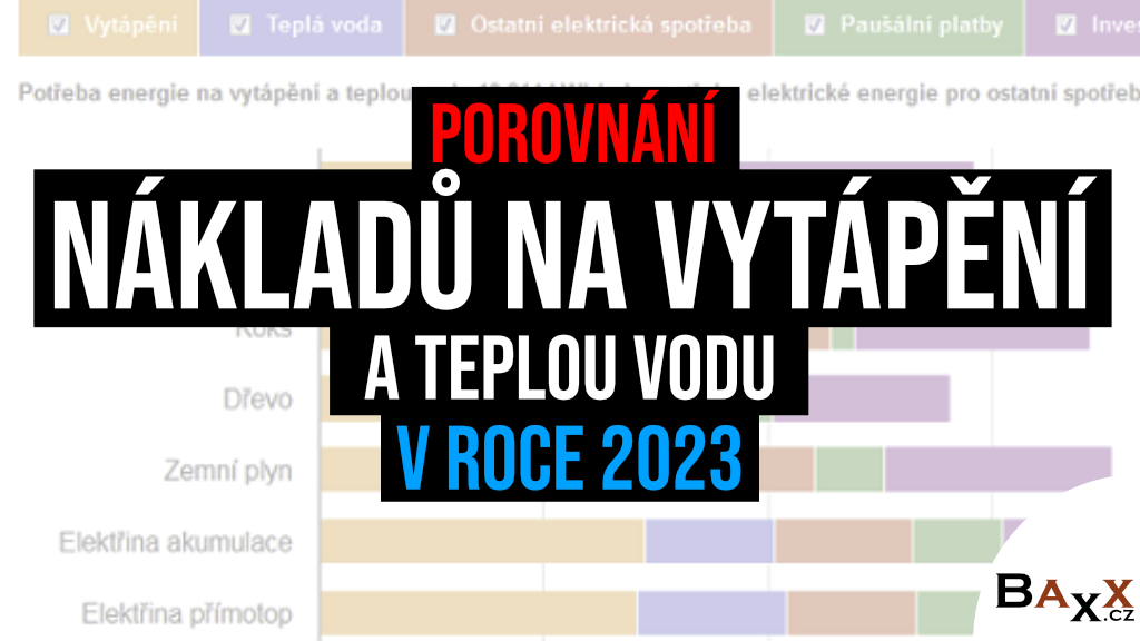 Porovnání nákladů na vytápění a teplou vodu v roce 2023