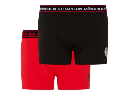 Férfi boxeralsó szett 2 db FC Bayern München, fekete és piros