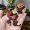 Mini Squishy Ježečci s pařezem a jablíčky/dýněmí