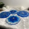 Podtácky s květy modré, 2 varianty, 4ks