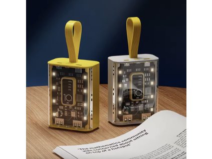 Prenosná powerbanka 10000 mAh – rýchle nabíjanie, LED, 3 káble