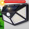 Solárne vonkajšie osvetlenie 100 LED, pohybový senzor