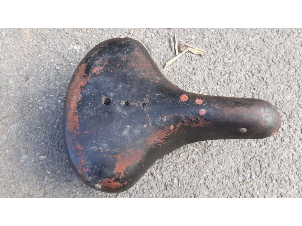Kožené Sedlo Sedačka na jízdní kolo RETRO Vintage