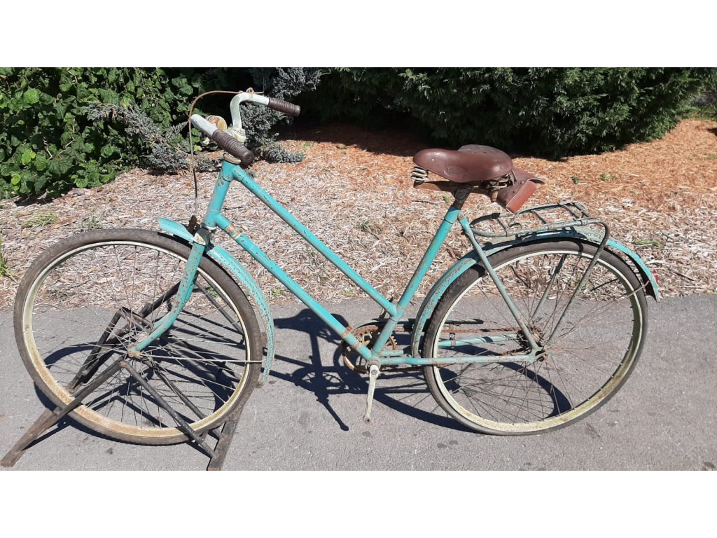 Staré Dámské Jízdní Silniční Kolo Socialismus Vintage RETRO