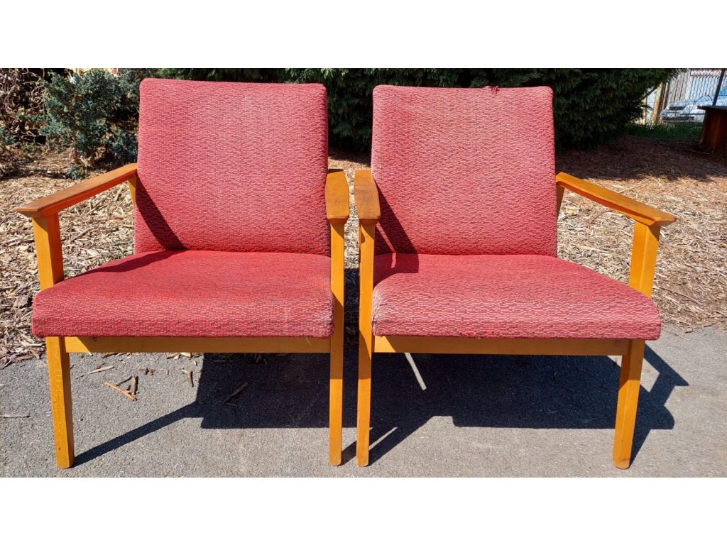 2x Křeslo, křesílko, 70.-80. léta, vintage, socialismus, retro