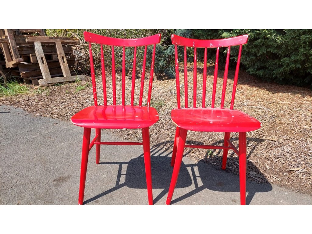 2x Jídelní Židle TON Thonet Socialismus 70.-80. léta Vintage