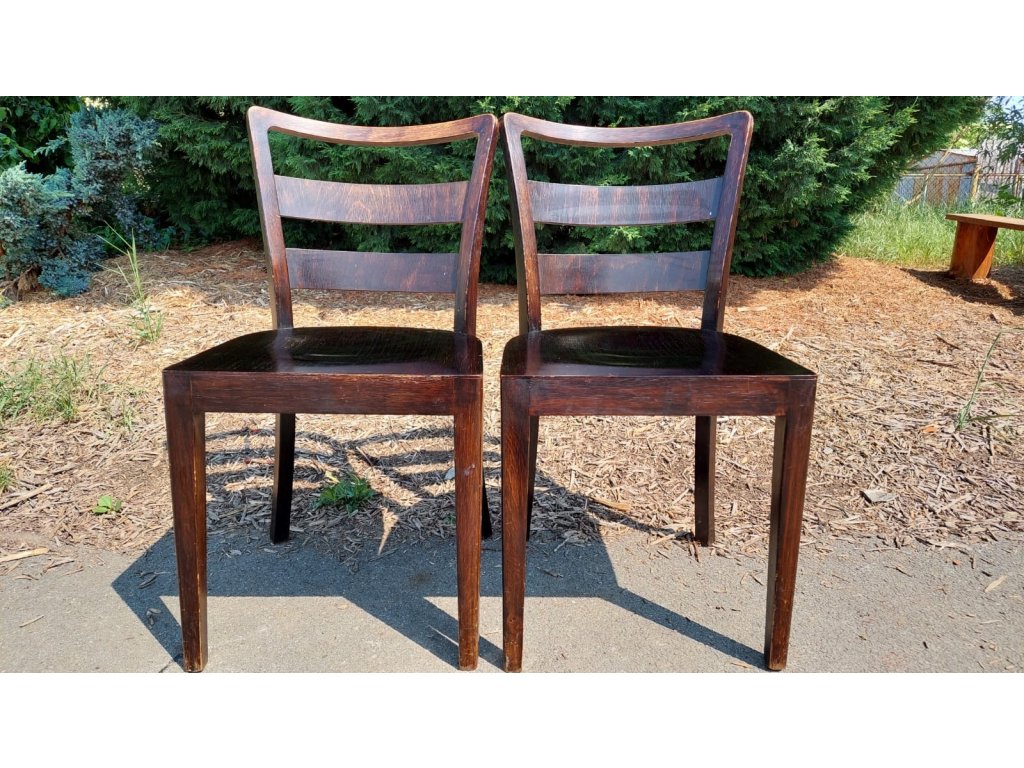 2x Jídelní kuchyňská židle, Art Deco, vintage, retro