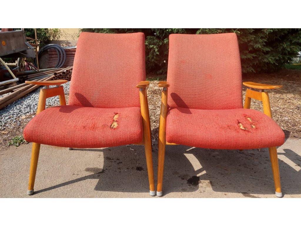 2x křeslo Ton, křesílko, retro, vintage, 70.-80. léta