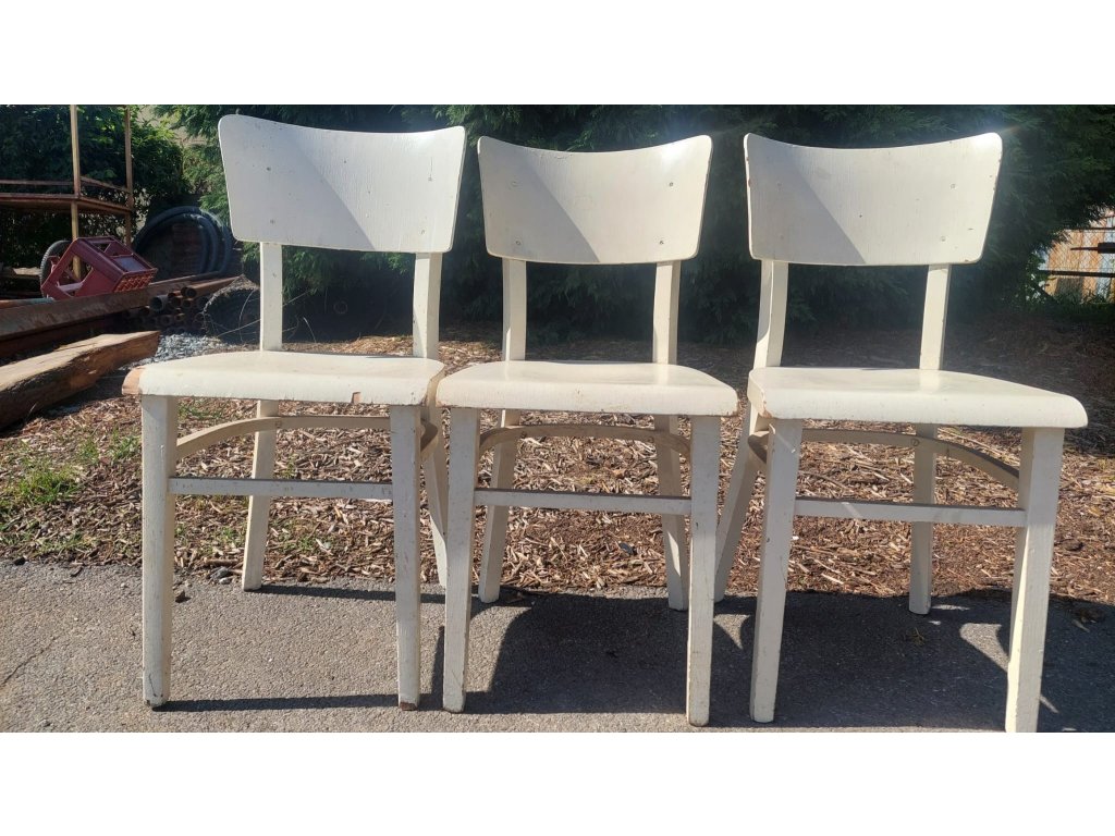 3x Židle kuchyňská, Ton, Thonet, retro, vintage