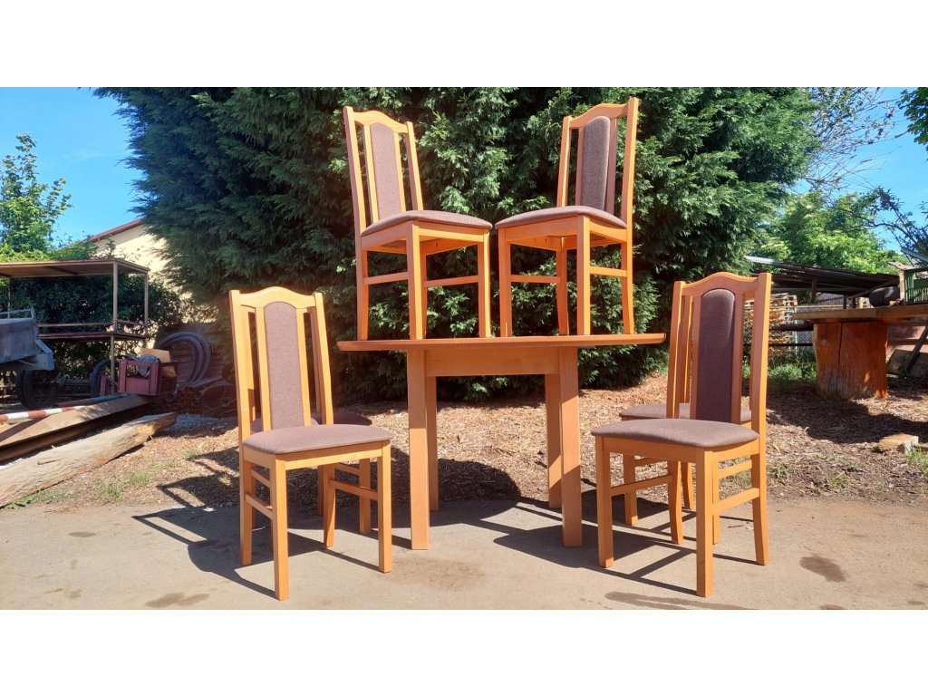 6x židle jídelní, stůl, kuchyňský set, vintage