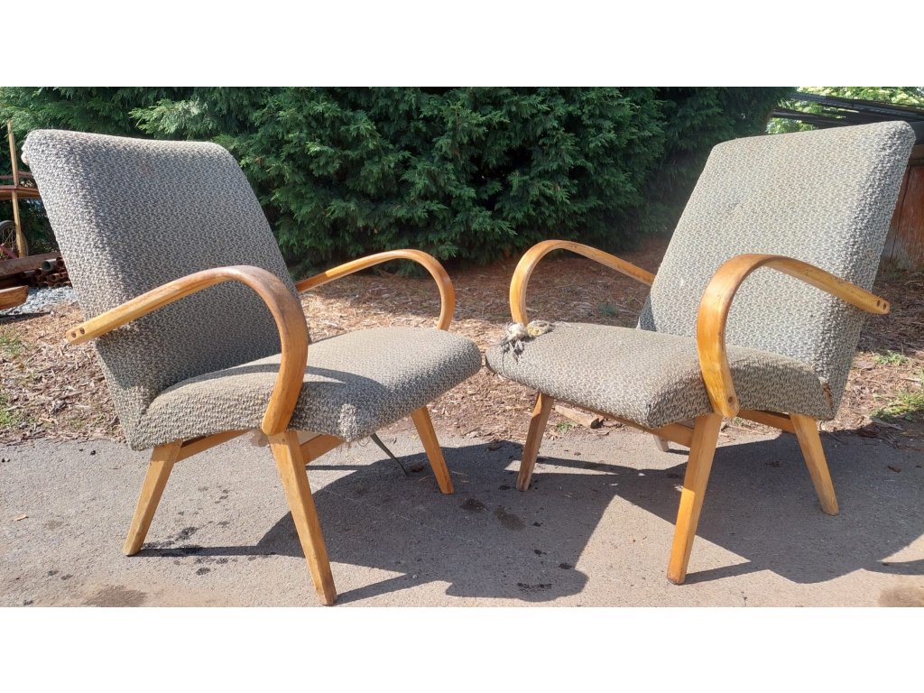 2x Křesla, křesílka TON, Thonet, retro, vintage