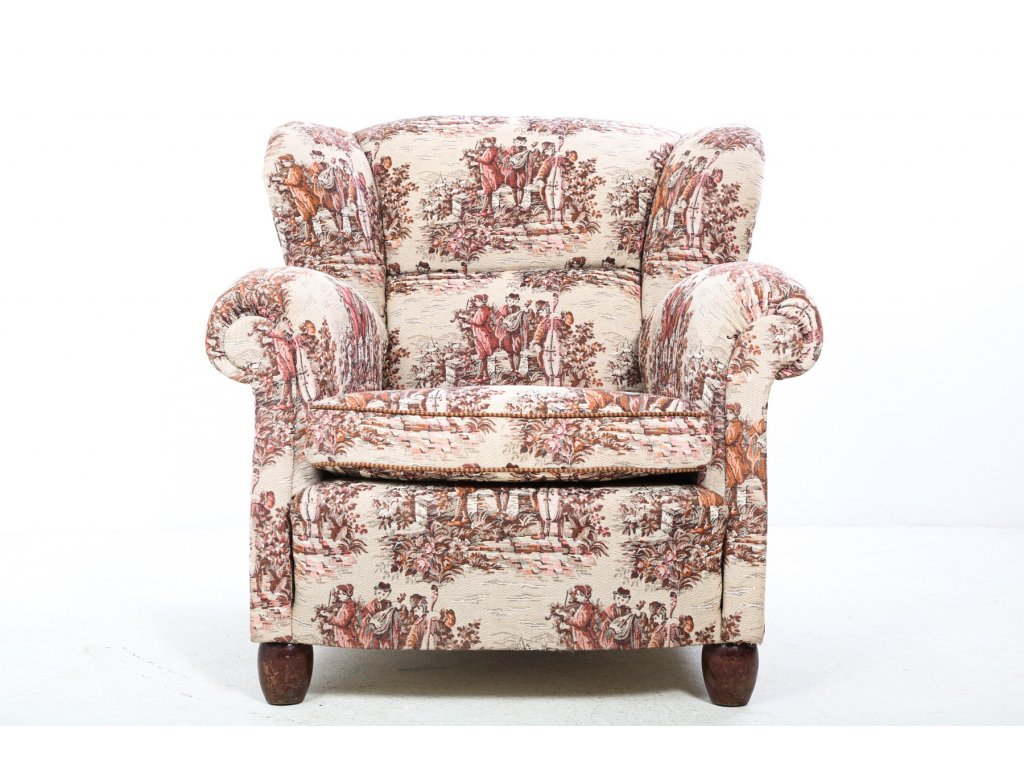 180 Křeslo, ušák, lenoška, retro, vintage