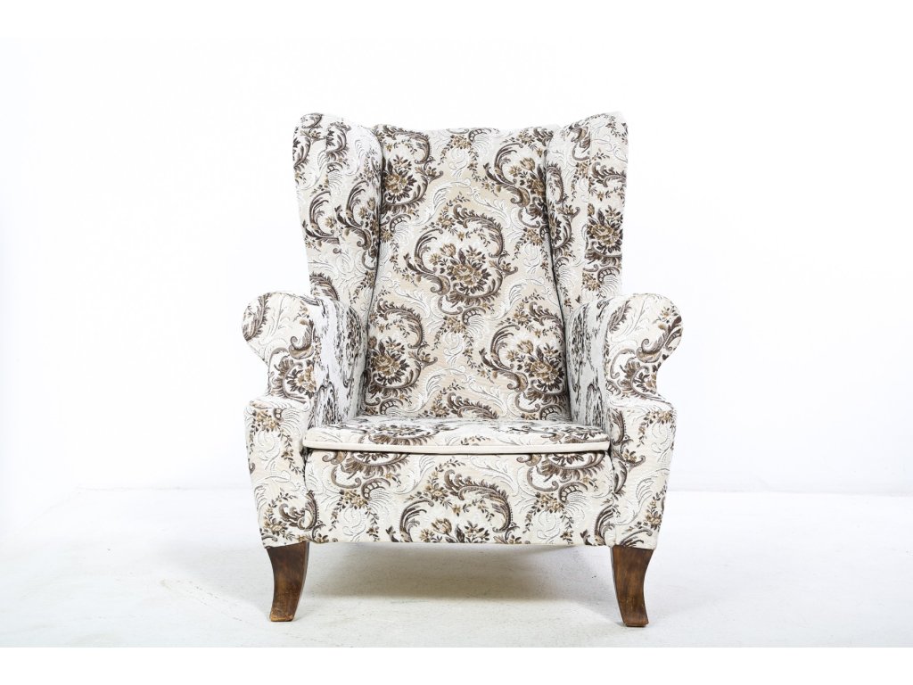 172 Křeslo ušák, křesílko, retro, vintage