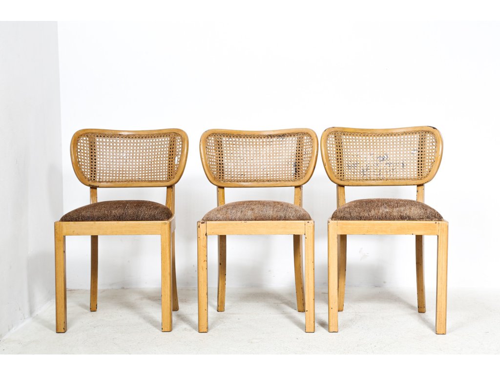3x Židle TON Thonet, retro, vintage, 60. léta
