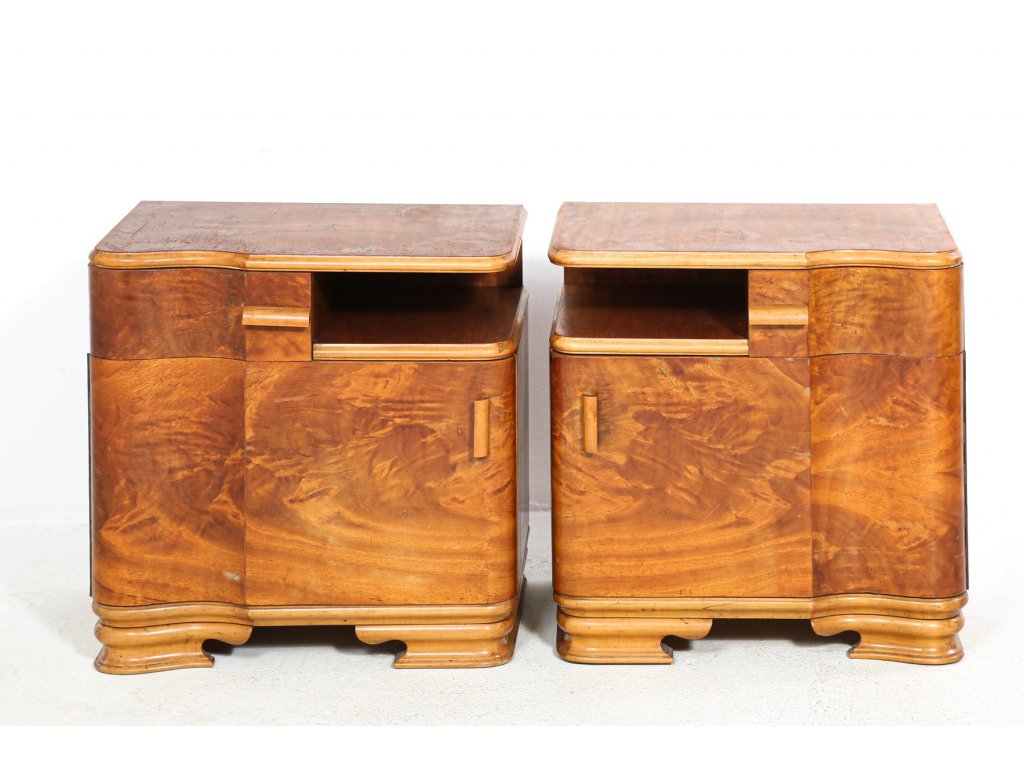 2x Stolek noční Art Deco vintage