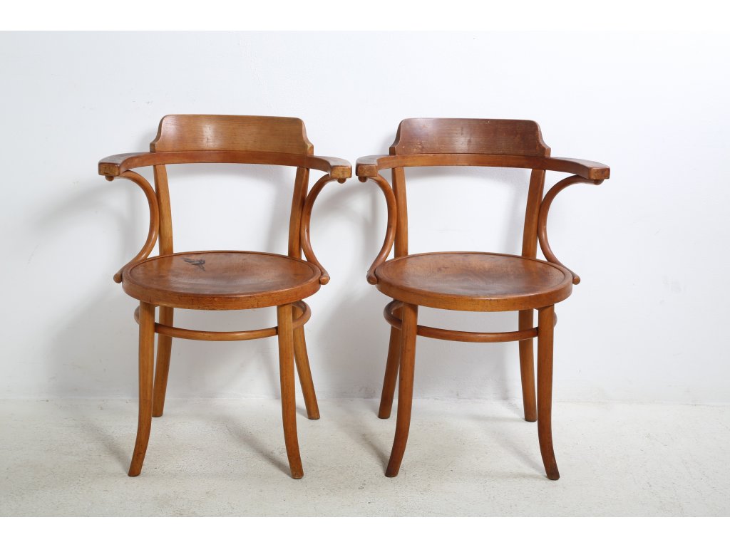 2x Židle TON, Thonet, křeslo, vintage, funkcionalismus