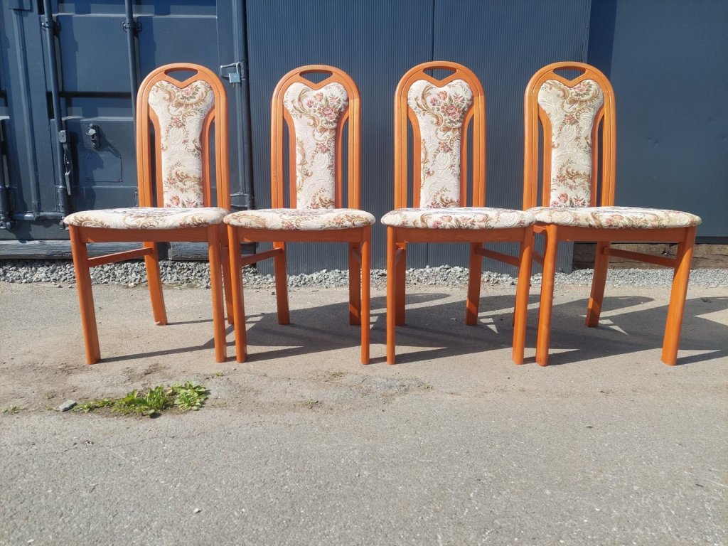 4x Židle TON, čalouněné, retro, jídelní, vintage