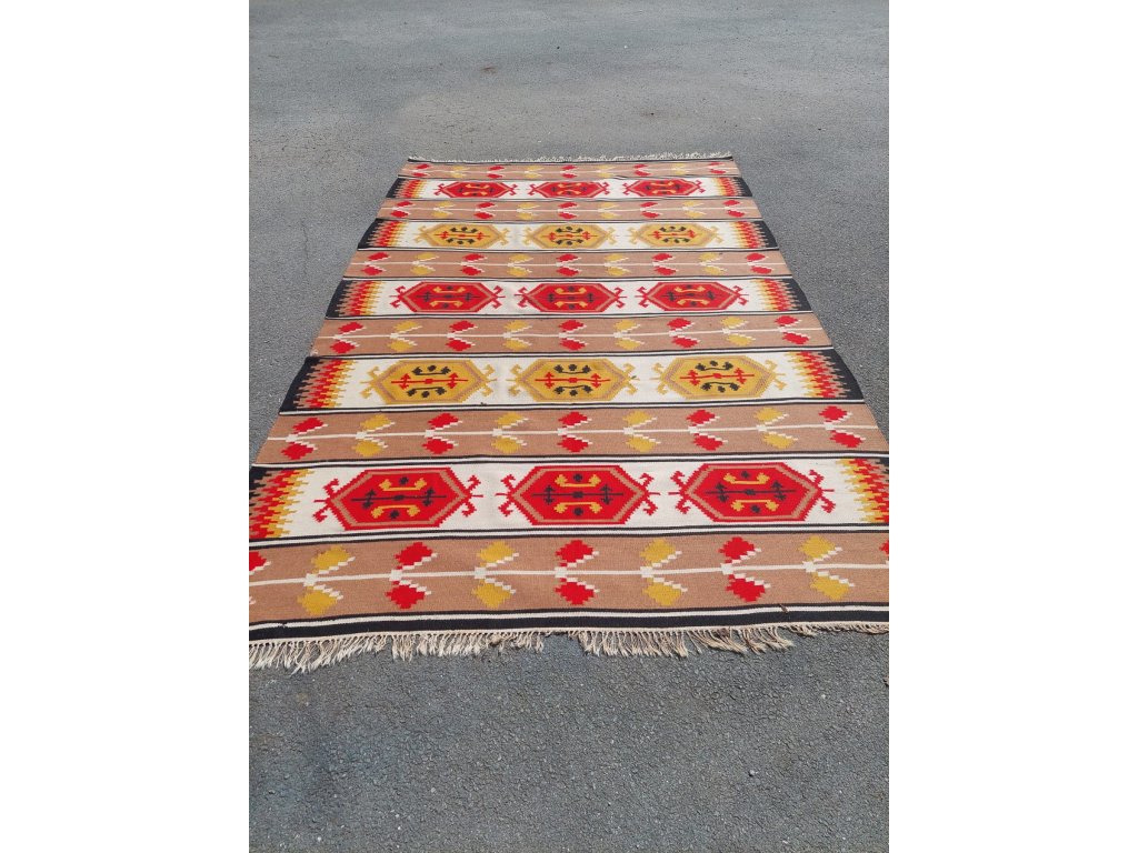 Koberec vlněný KELIM, gobelín, retro, vintage, boho